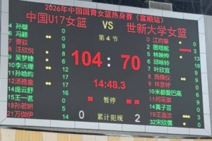 热身赛-中国U17女篮战胜世新大学女篮 完美收尾！