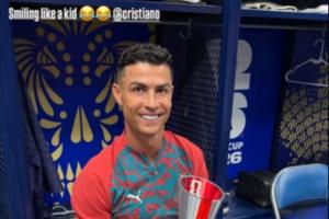 “老小孩”，达洛特社媒晒照C罗：笑得像个孩子一样